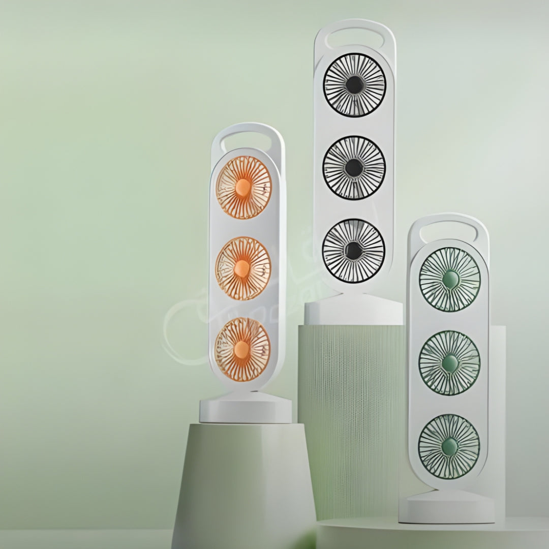 Compact Triple Cooling Desk Fan
