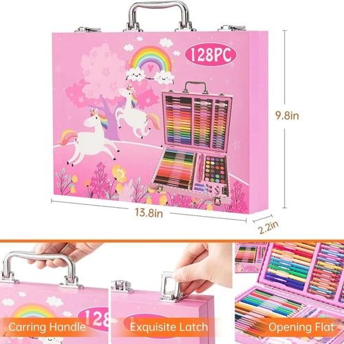 128-Piece Kids Art Set For Drawing