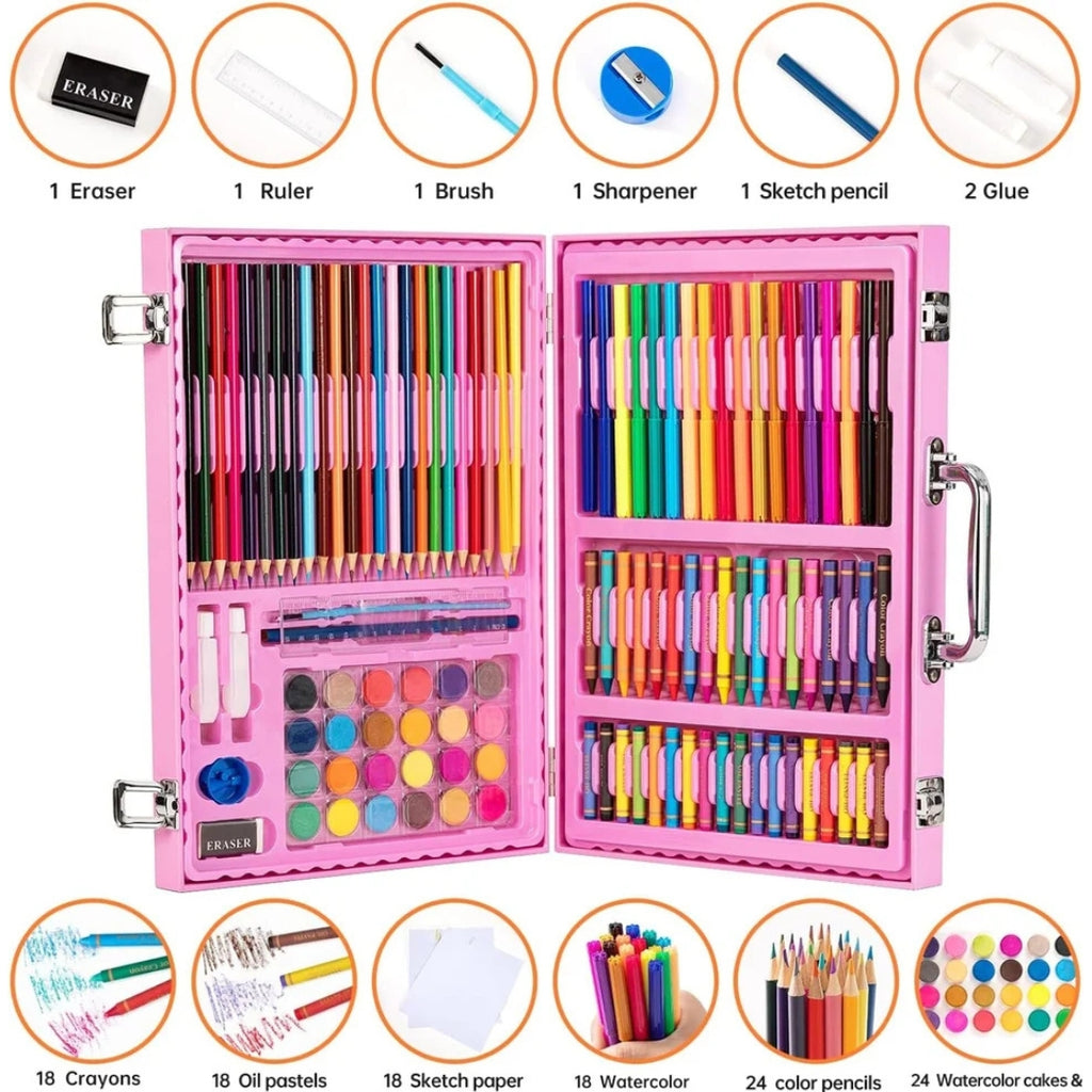 128-Piece Kids Art Set For Drawing
