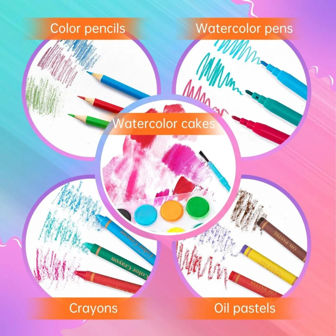 128-Piece Kids Art Set For Drawing