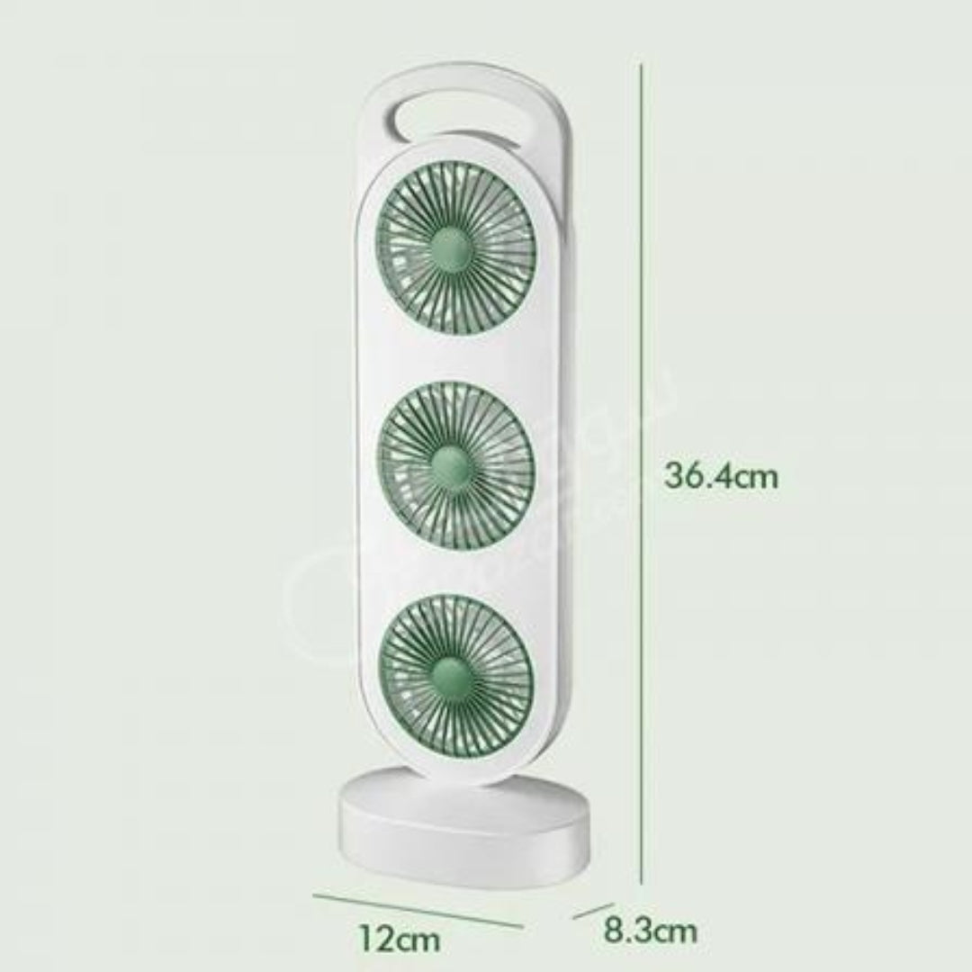 Compact Triple Cooling Desk Fan