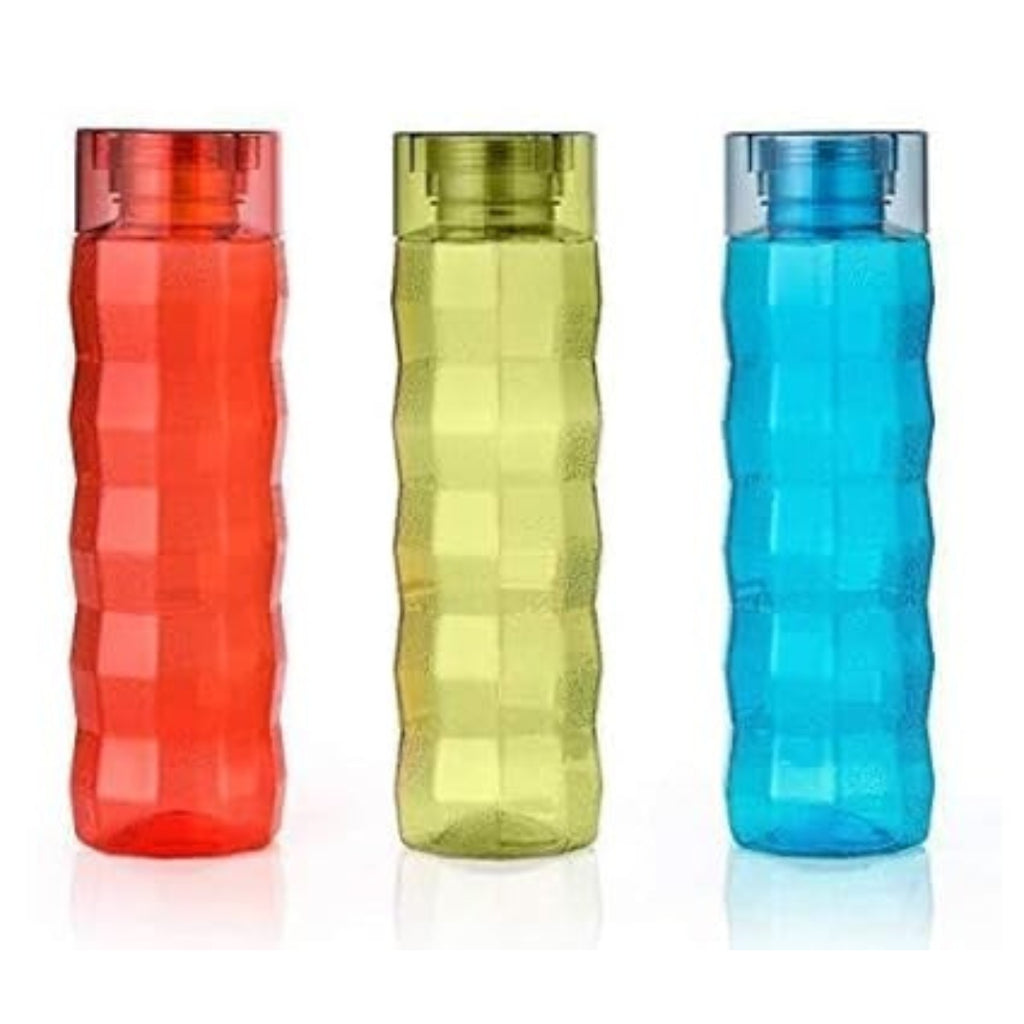 1L Textured Fidge Water Bottle (Se of 3)