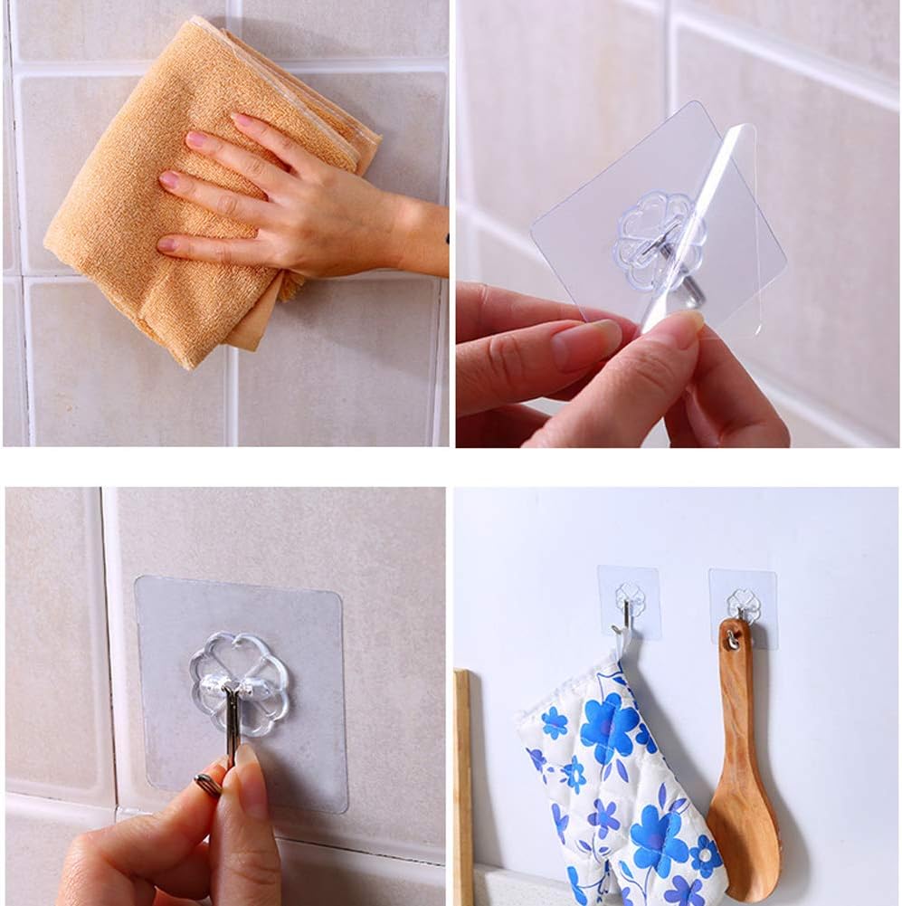 Transparent Strong Sticky Wall Hooks