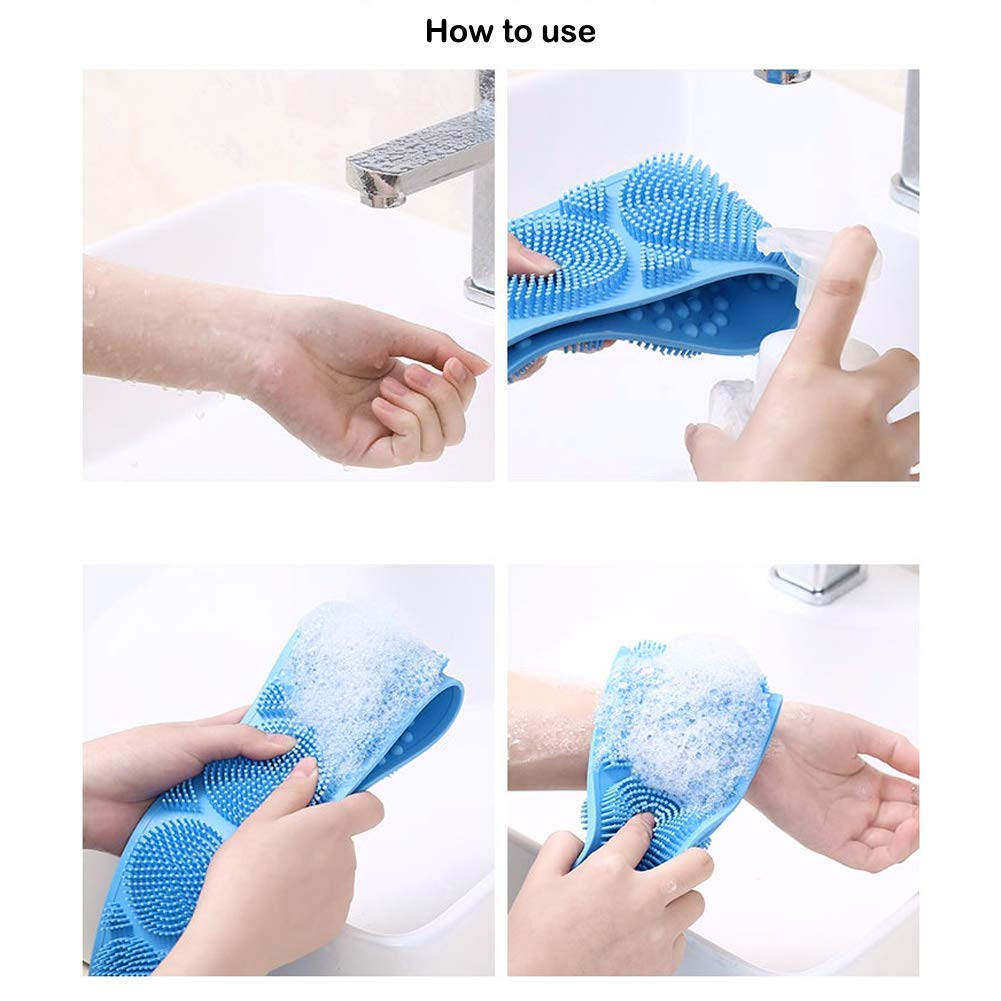 Double Sided Silicone Bath Scrubber