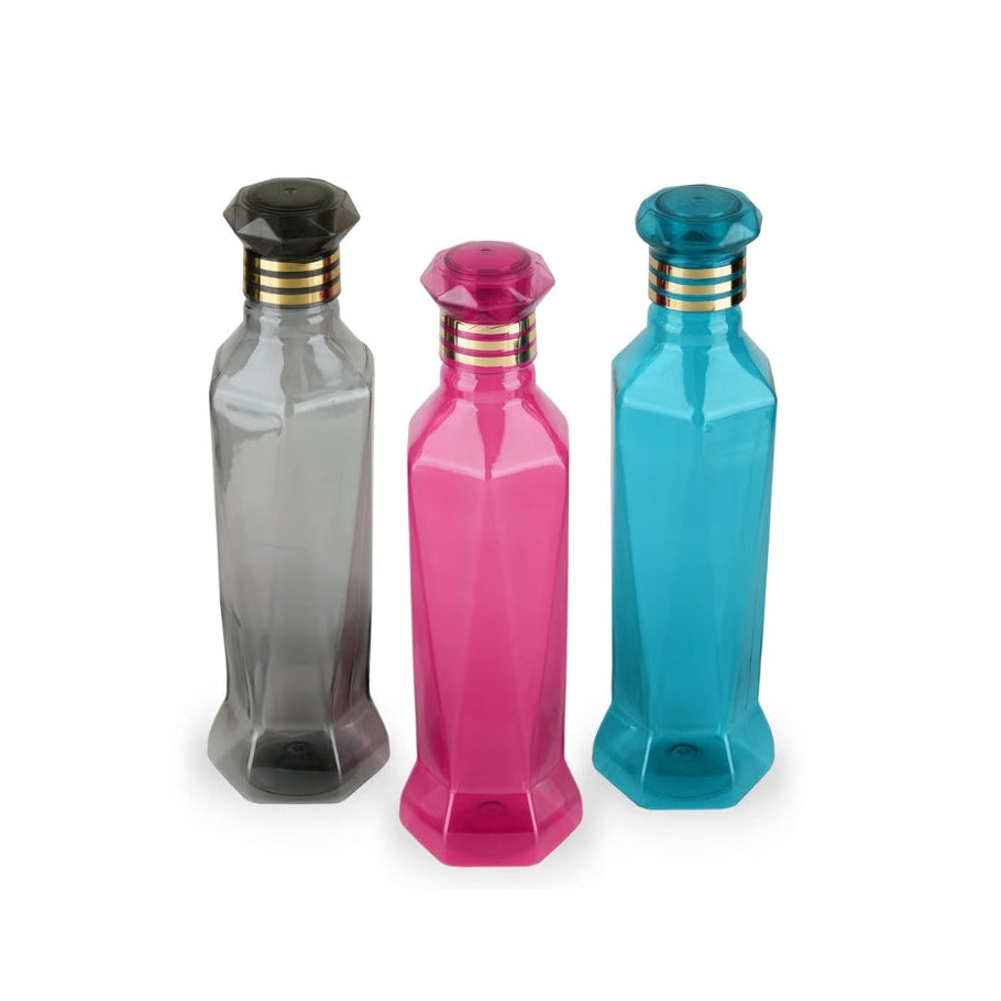 1L Crysta Plastic Fridge Water Bottle (Set of 3)