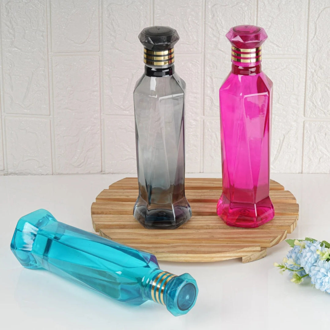 1L Crysta Plastic Fridge Water Bottle (Set of 3)