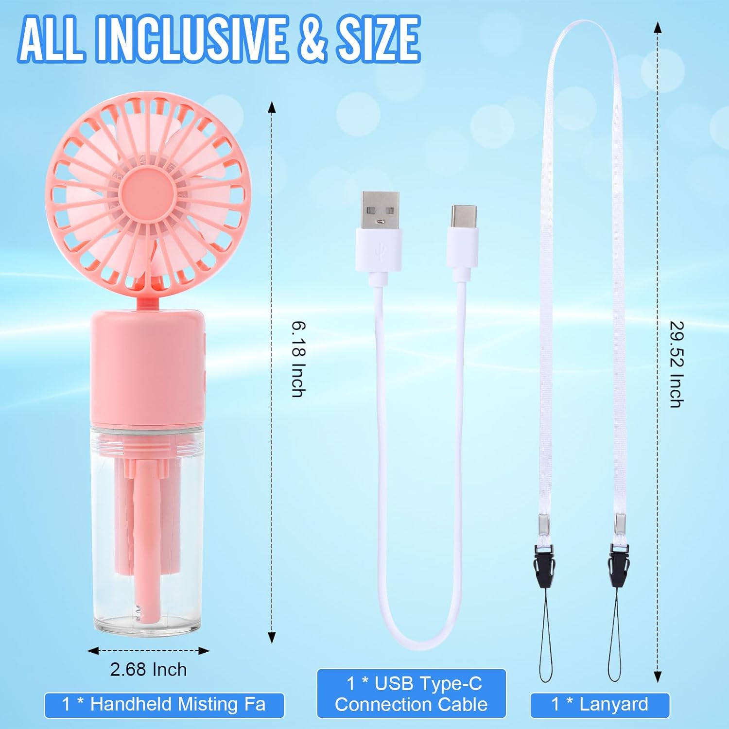 Portable Mist Humidifier Neck Fan