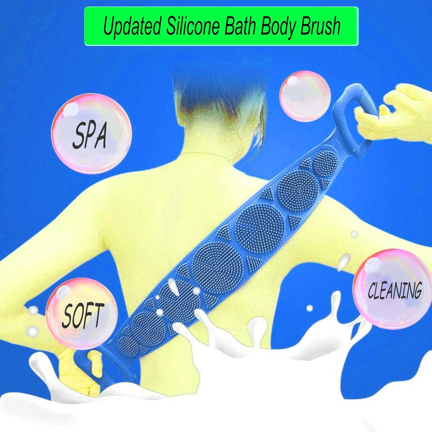 Double Sided Silicone Bath Scrubber