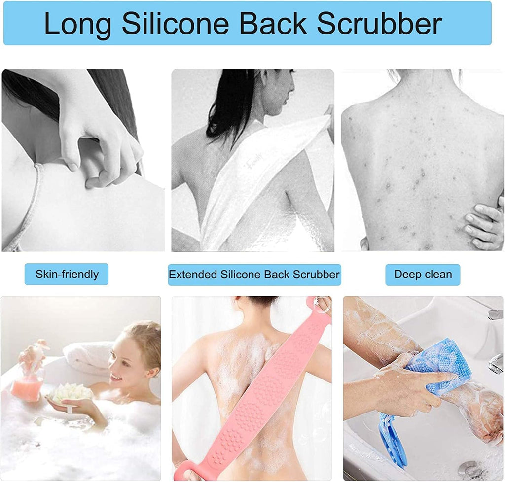 Double Sided Silicone Bath Scrubber