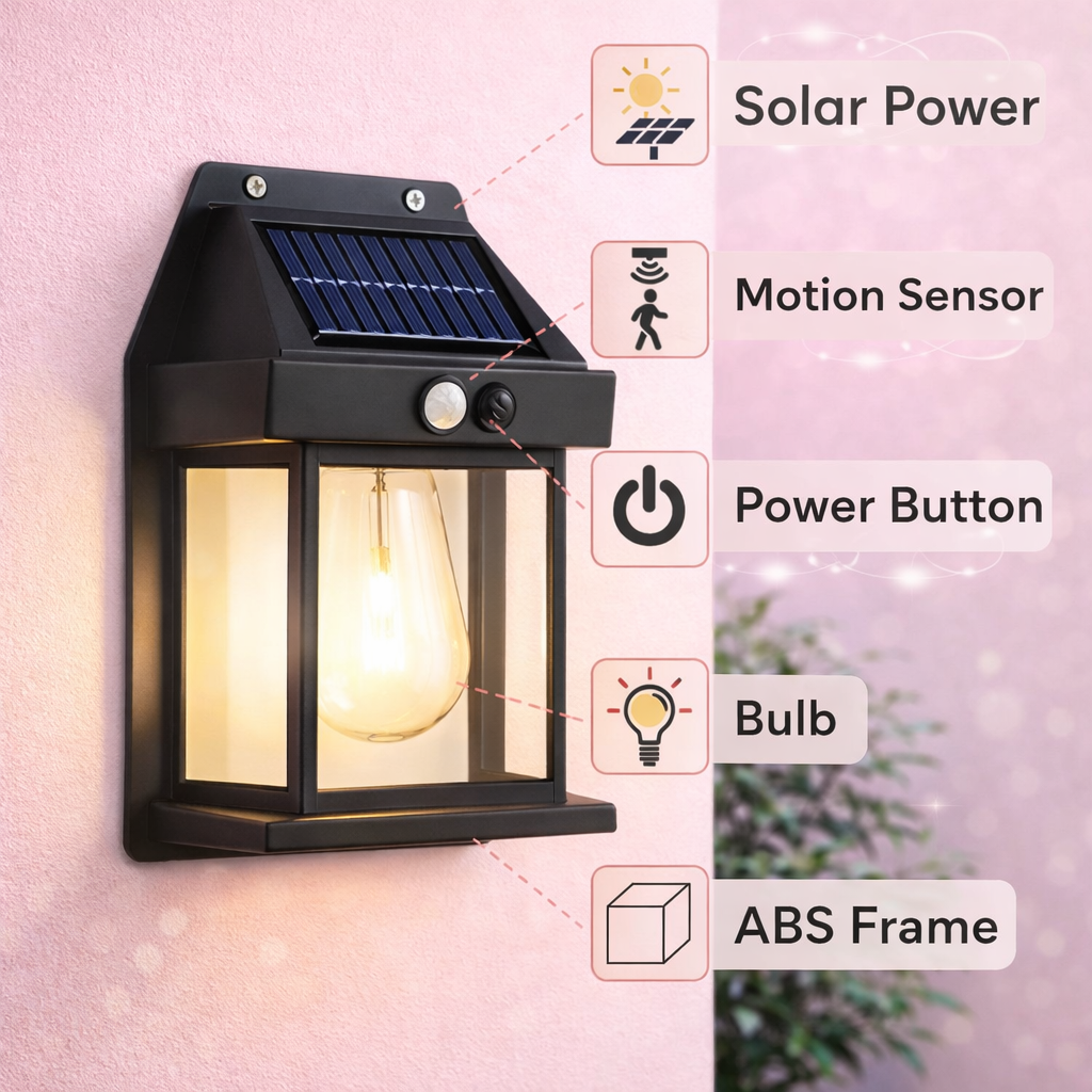 BK 888 Solar Motion Sensor Wall Light