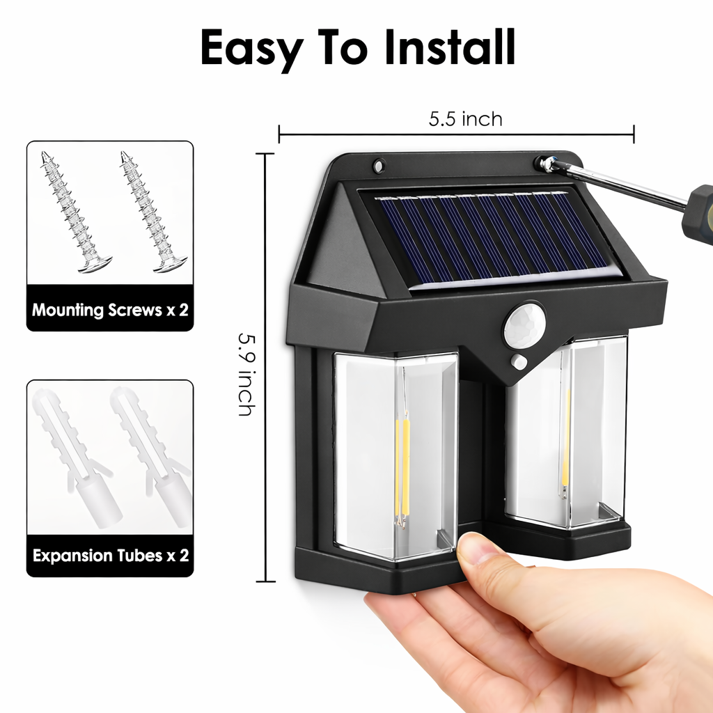 Decorative Solar Wall Tungsten Light