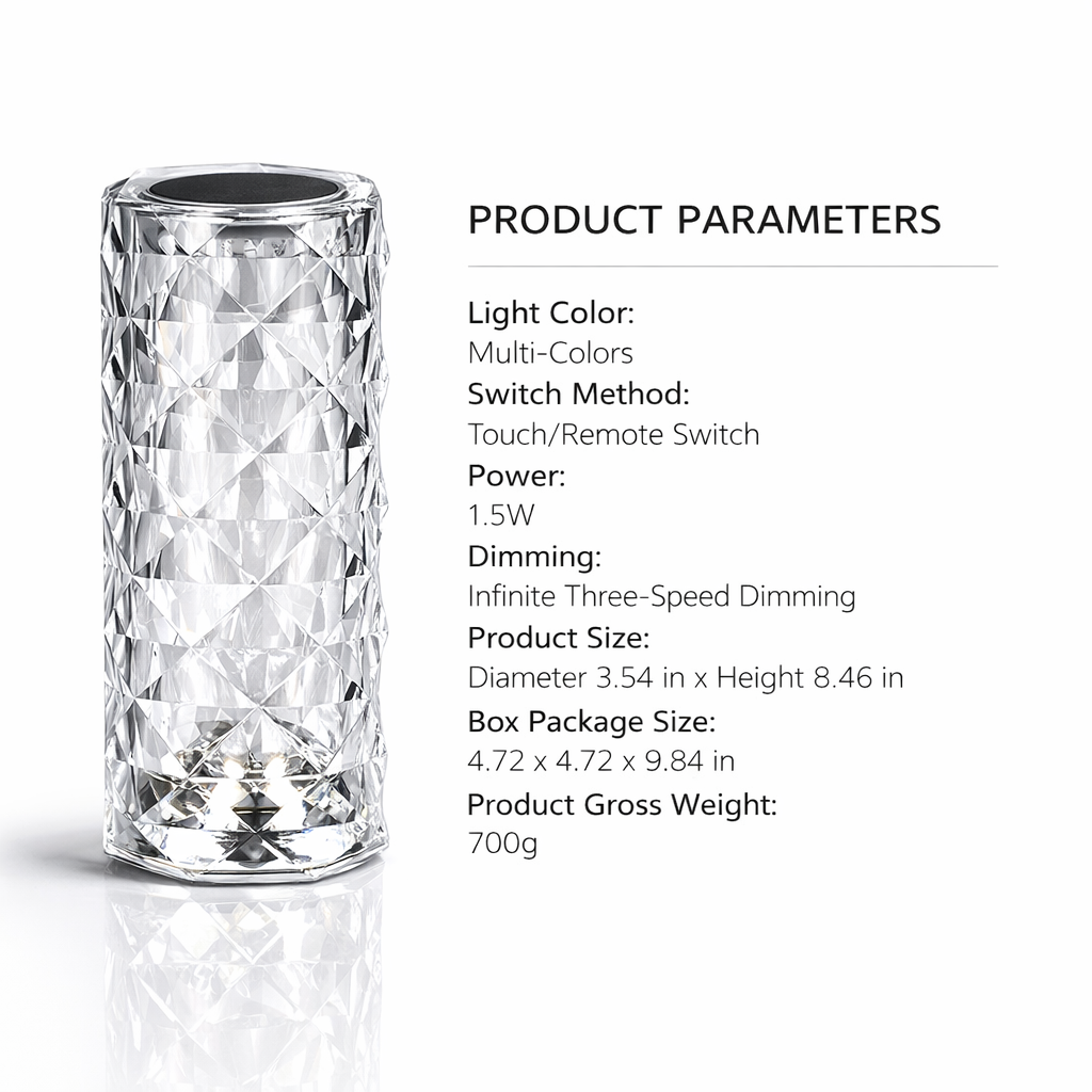 Crystal Diamond Touch Lamp