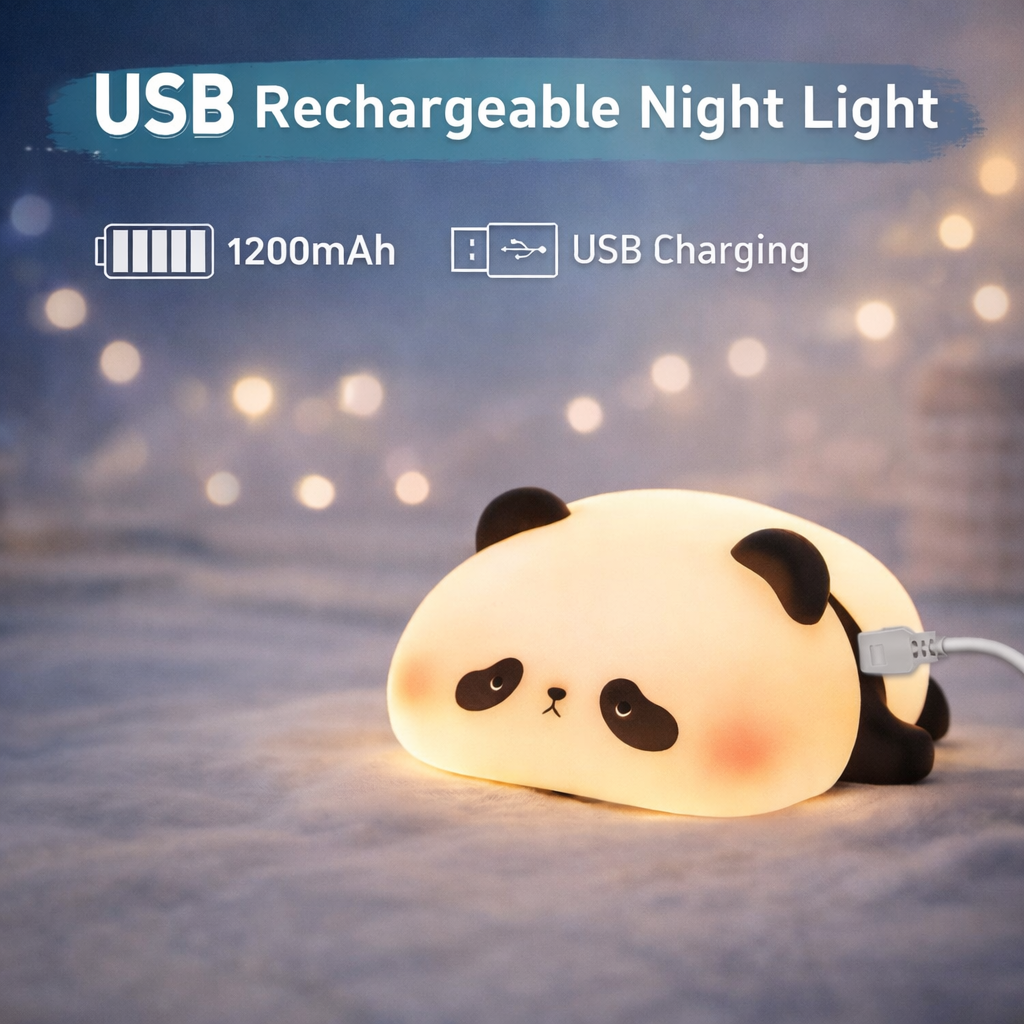 Lying Panda Rechargeable Night Lamp