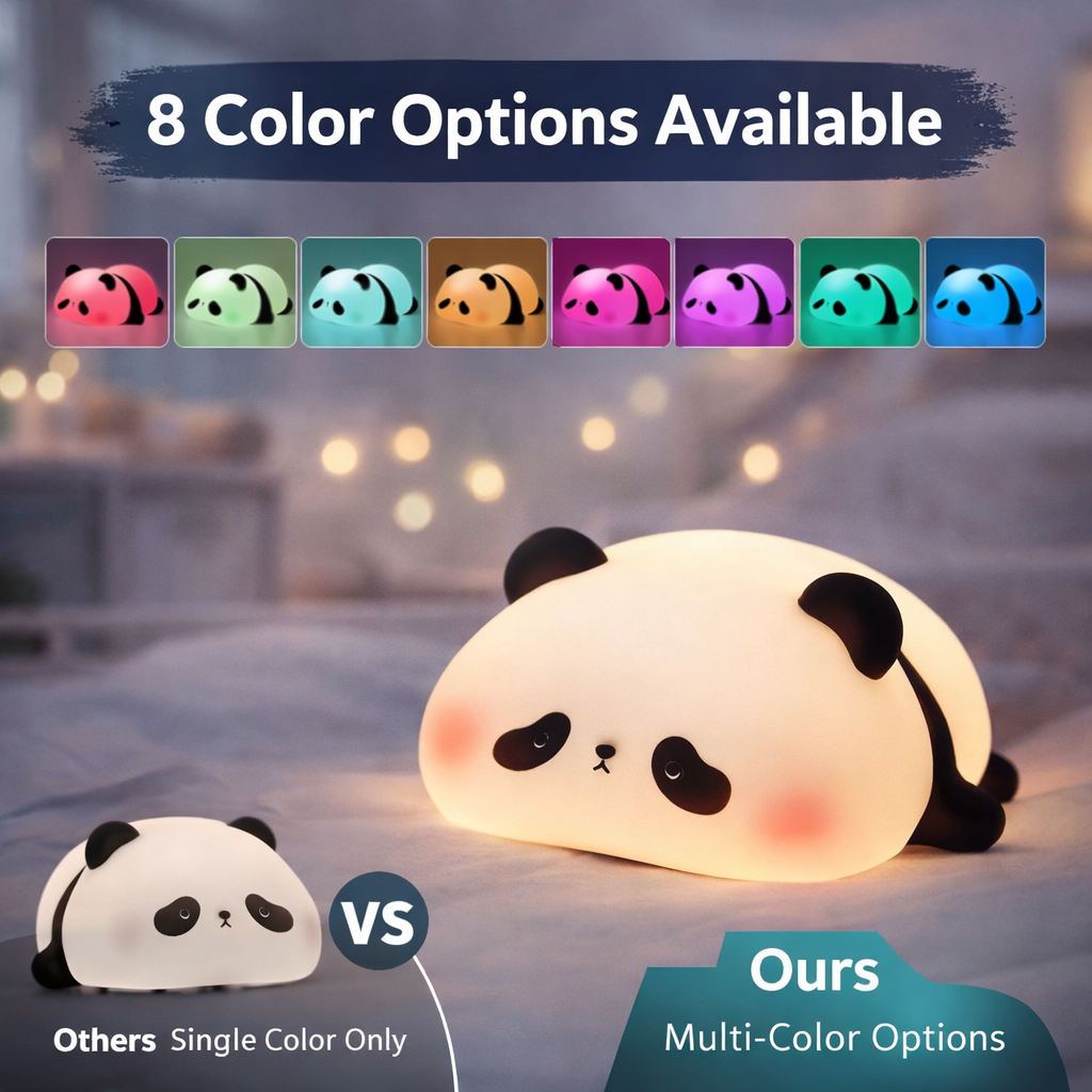 Lying Panda Rechargeable Night Lamp