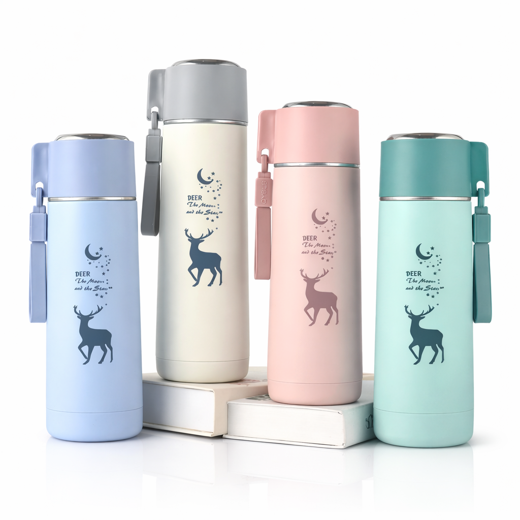 Deer Glass Water Bottle